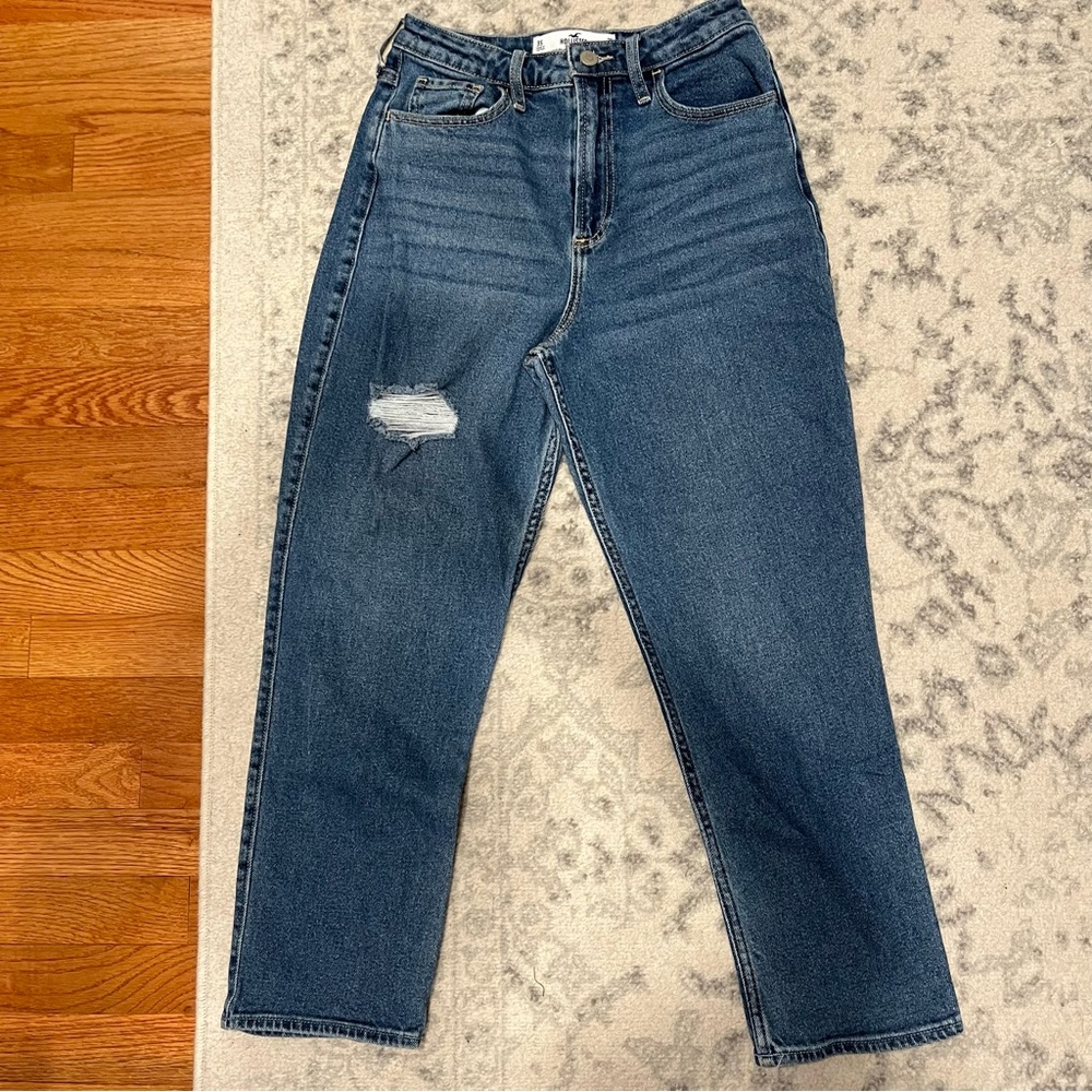 Hollister Curvy Ultra High-Rise Vintage Straight Jeans Vintage Stretch Size W26 - Picture 4 of 10